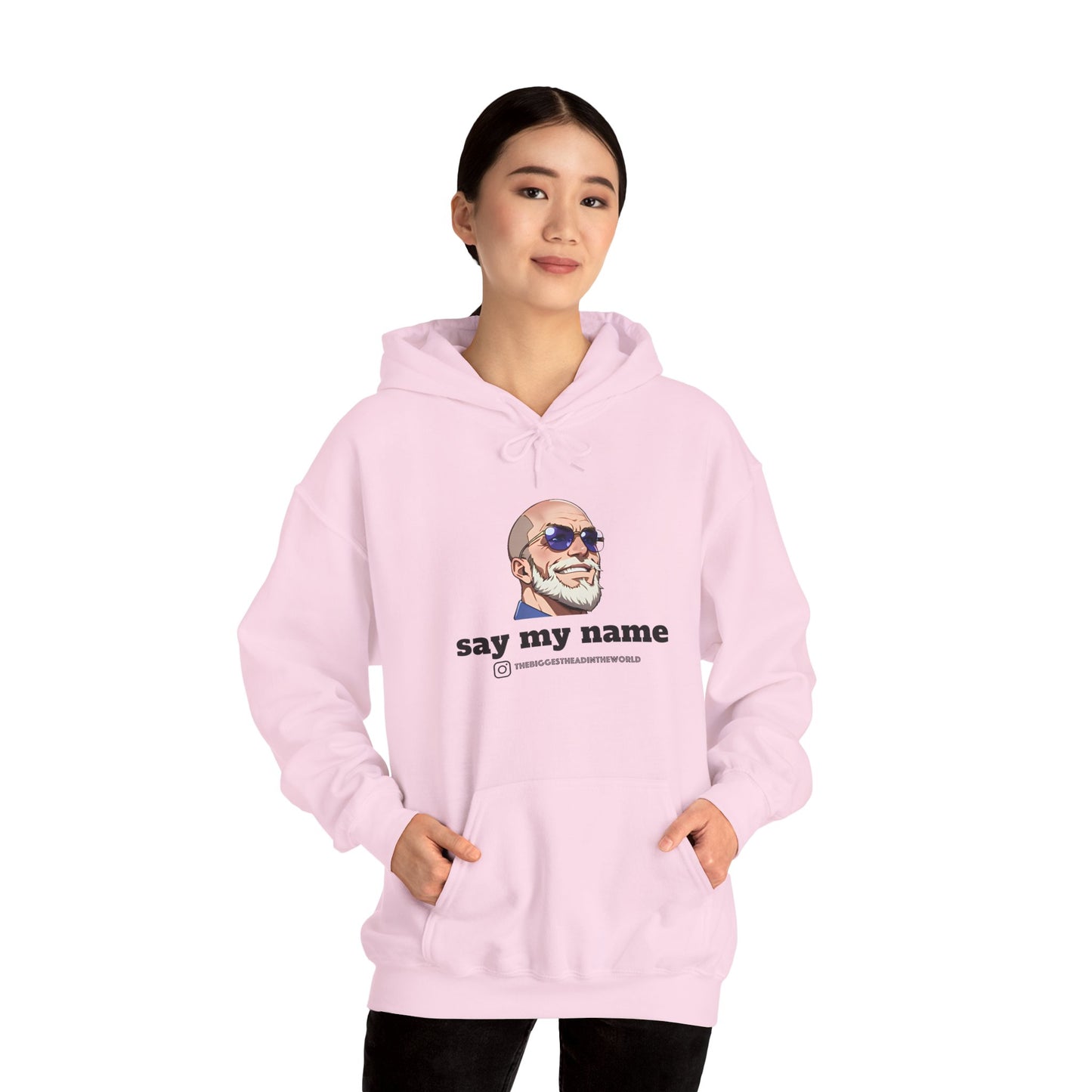 "say my name" Big Head Logo Hoodie