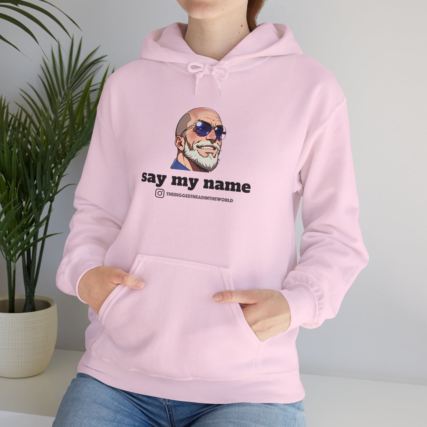 "say my name" Big Head Logo Hoodie