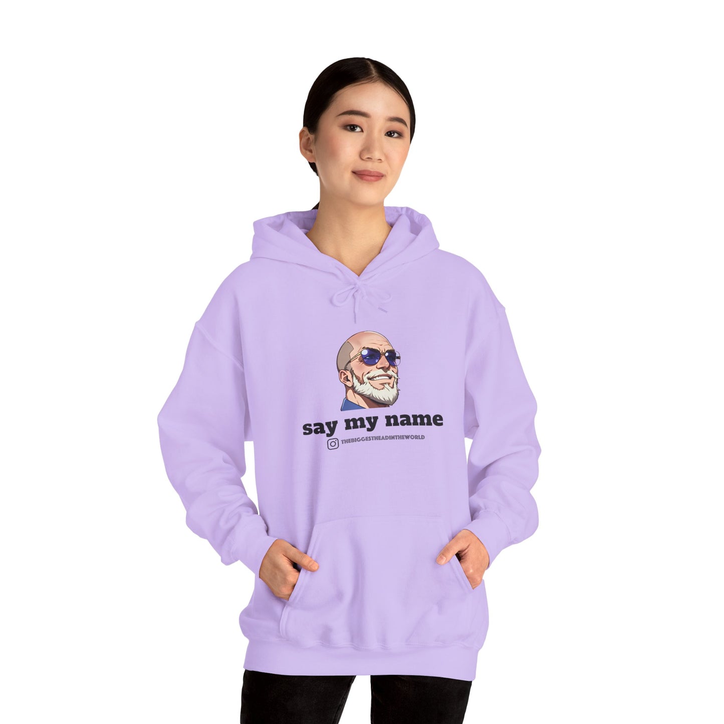 "say my name" Big Head Logo Hoodie
