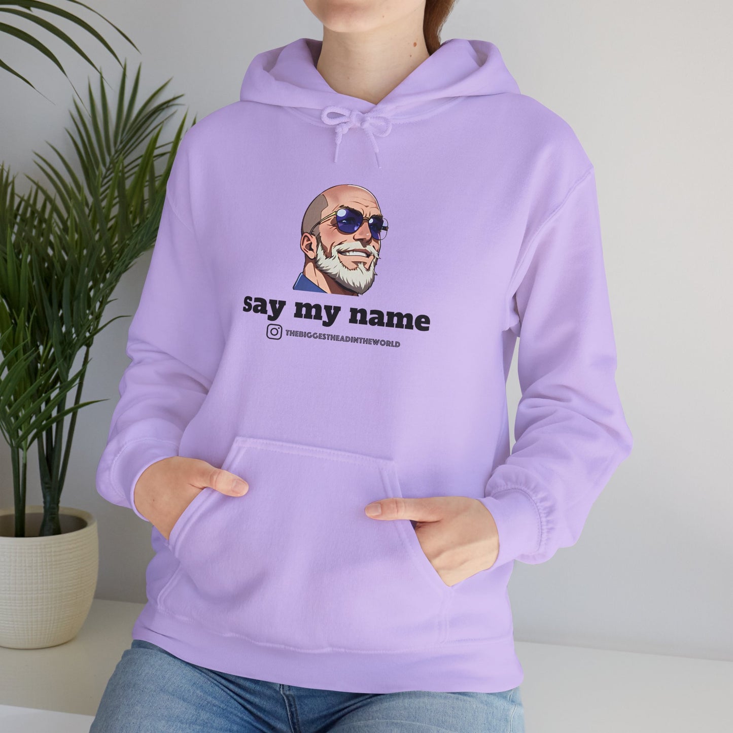 "say my name" Big Head Logo Hoodie