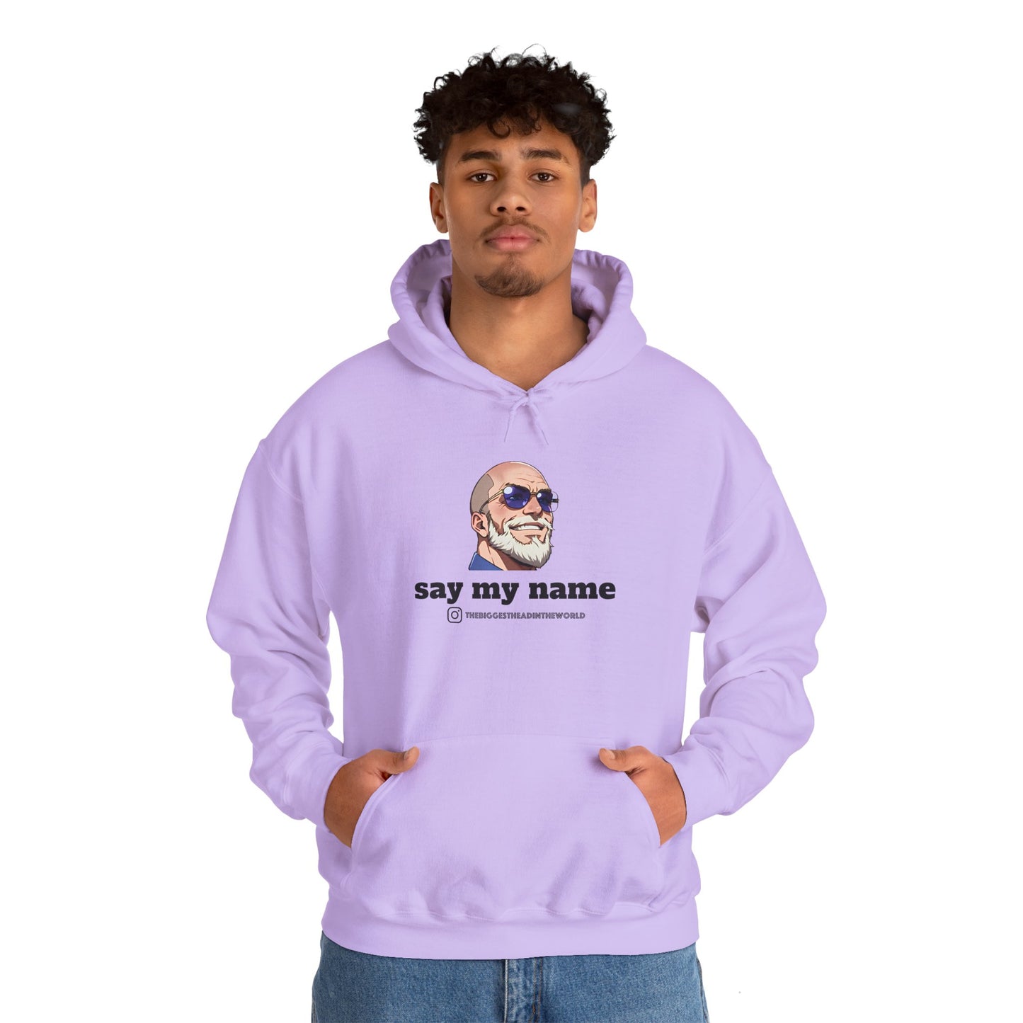 "say my name" Big Head Logo Hoodie