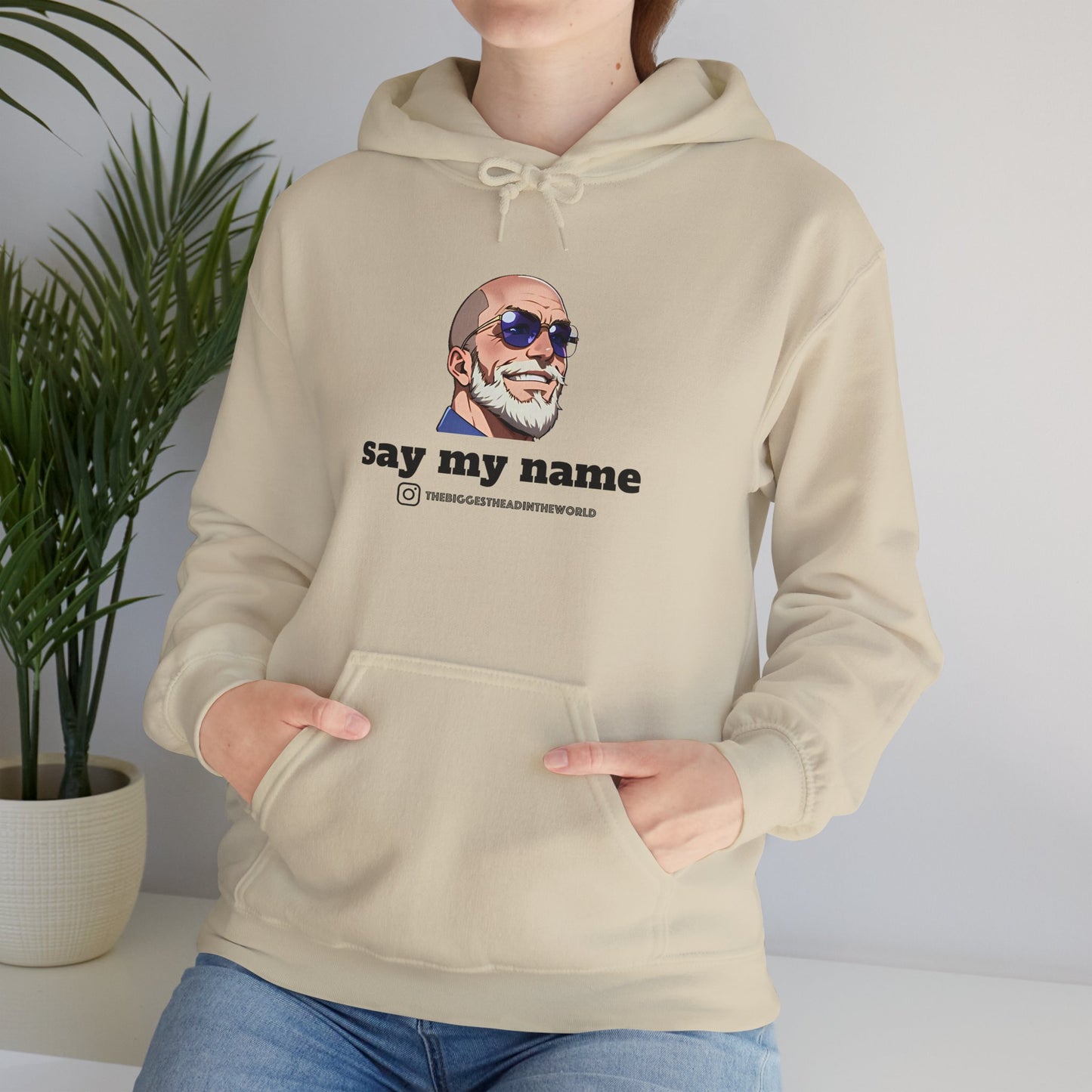 "say my name" Big Head Logo Hoodie