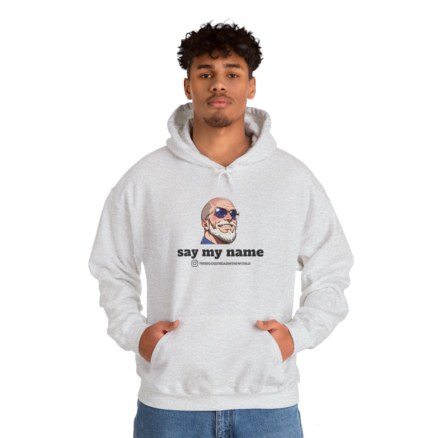 "say my name" Big Head Logo Hoodie