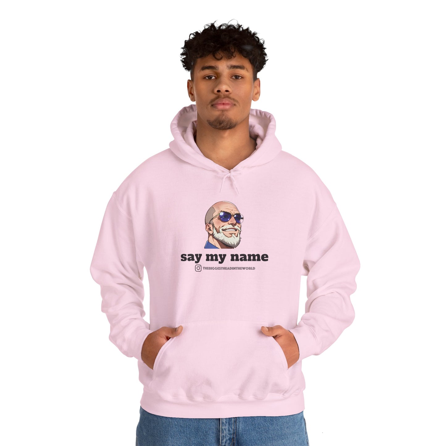 "say my name" Big Head Logo Hoodie