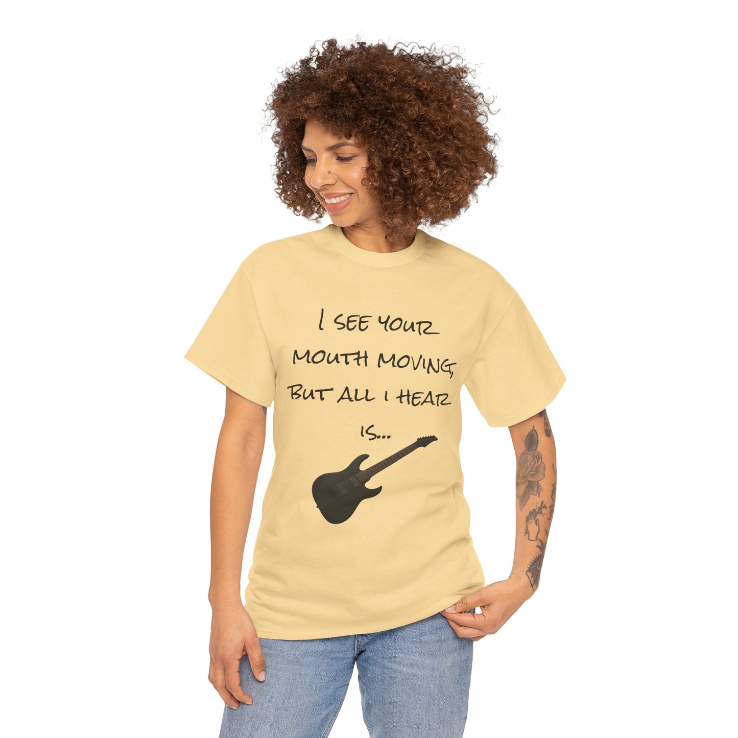 "I see your mouth moving..." Guitar Tee