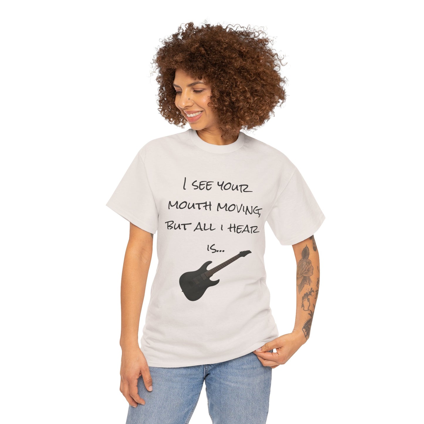 "I see your mouth moving..." Guitar Tee