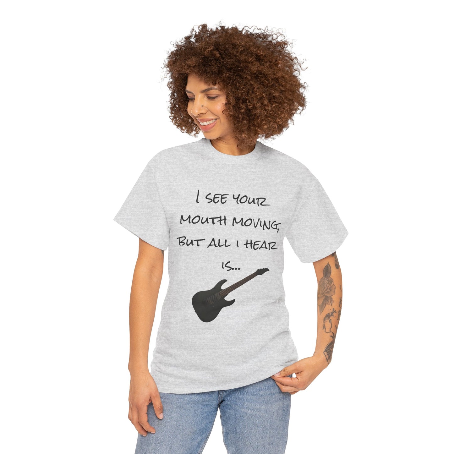 "I see your mouth moving..." Guitar Tee