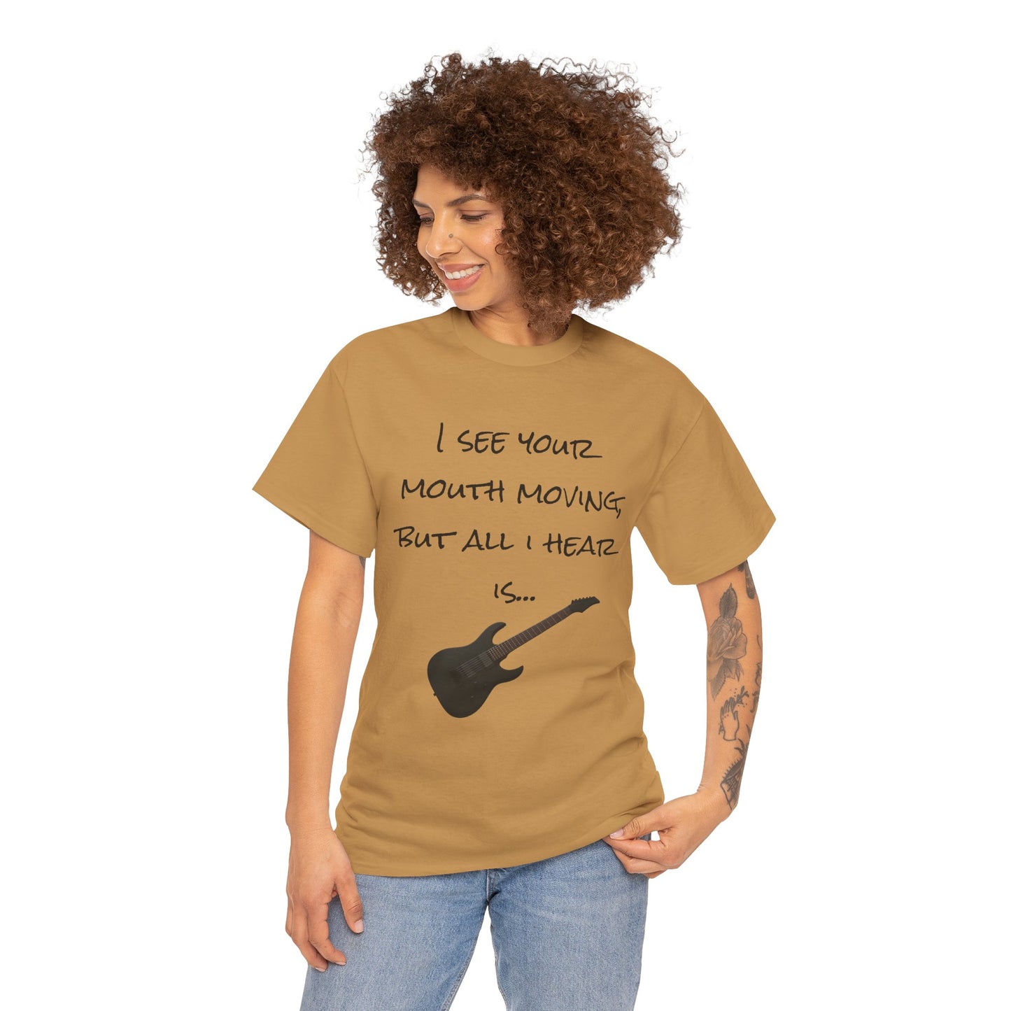 "I see your mouth moving..." Guitar Tee